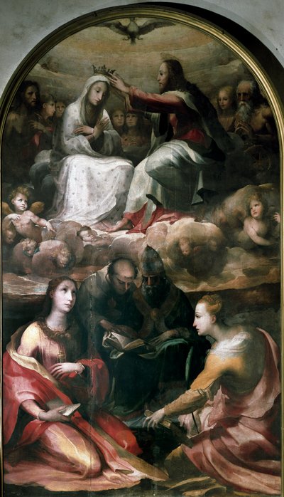 Christ Crowning the Virgin Mary and Four Saints by Domenico Beccafumi