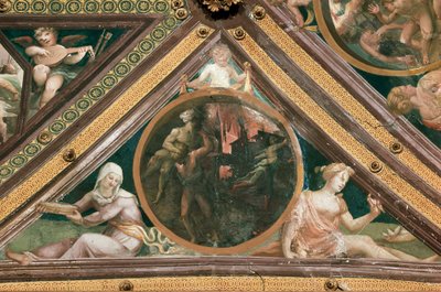 Aeneas Rescuing Anchises from the Fire of Troy by Domenico Beccafumi