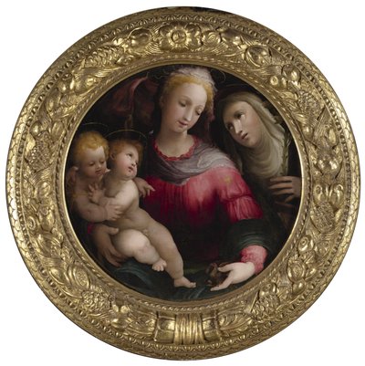 Madonna and Child with the Infant Saint John the Baptist and Saint Catherine of Siena by Domenico Beccafumi