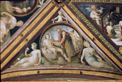Prometheus Creating Man Under the Gaze of Mercury by Domenico Beccafumi