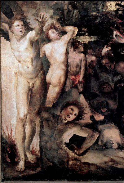 Saint Michael Chasing Rebel Angels (detail) by Domenico Beccafumi