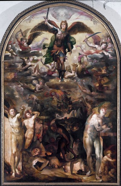 Saint Michael chasing the rebel angels (The fall of the rebel angels) by Domenico Beccafumi