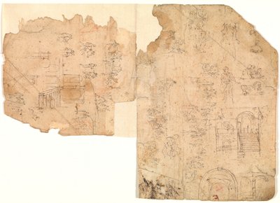 Sketches for Figures, Compositions, and Architectural Settings by Domenico Beccafumi
