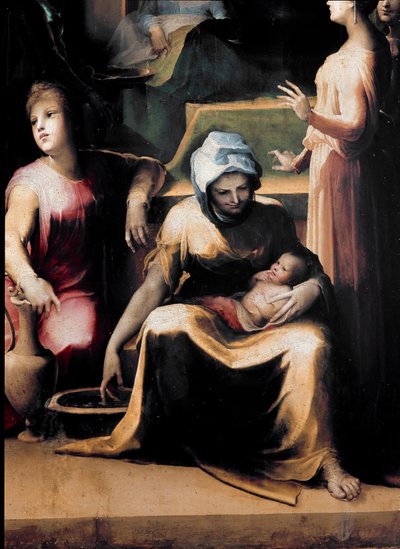 The Birth of the Virgin (Detail) by Domenico Beccafumi