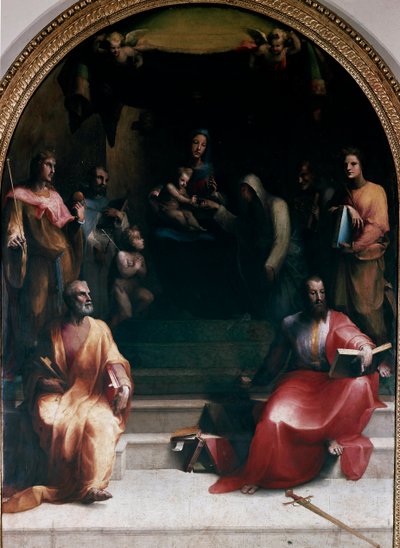 The Mystical Wedding of St. Catherine of Siena and Saints by Domenico Beccafumi
