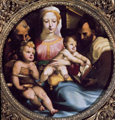 Tondo Representing the Holy Family with Saint Giovanni and a Donor by Domenico Beccafumi