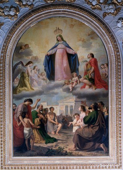 Our Lady of Raccomandati. The Virgin Protecting a Population in Distress by Domenico Caldara