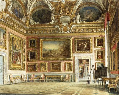 Interiors of the Palazzo Pitti, Florence: The Sala dell