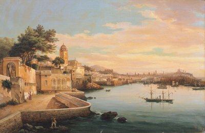View of Genoa from the Gardens of Palazzo Doria Pamphilj by Domenico Cambiaso