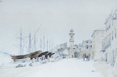 View of Weapons at Taggia, ca 1860 by Domenico Cambiaso