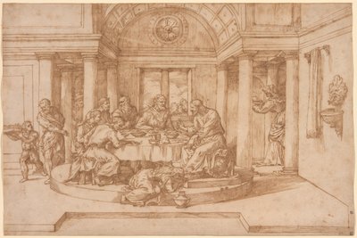 Christ in the House of Simon the Pharisee by Domenico Campagnola