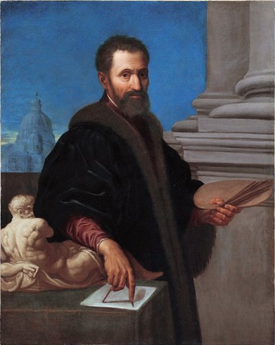 Portrait of Michelangelo Buonarroti by Domenico Cresti