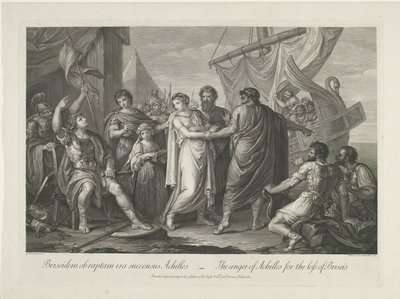 Achilles Angry Over the Loss of Briseis by Domenico Cunego