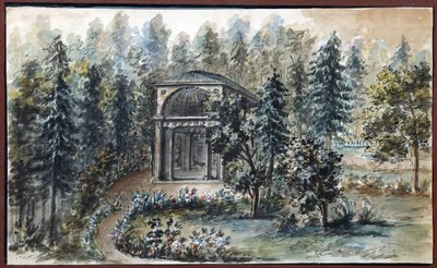 Pavilion in Memory of Frederica, Sister of Empress Maria Feodorovna, in Pavlovsk by Domenico Felice Lamoni