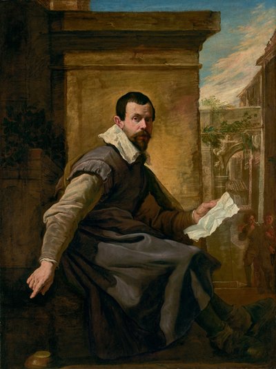 Portrait of a Man with a Sheet of Music by Domenico Fetti