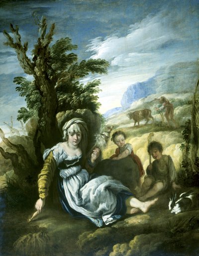 Adam and Eve at Work by Domenico Fetti or Feti