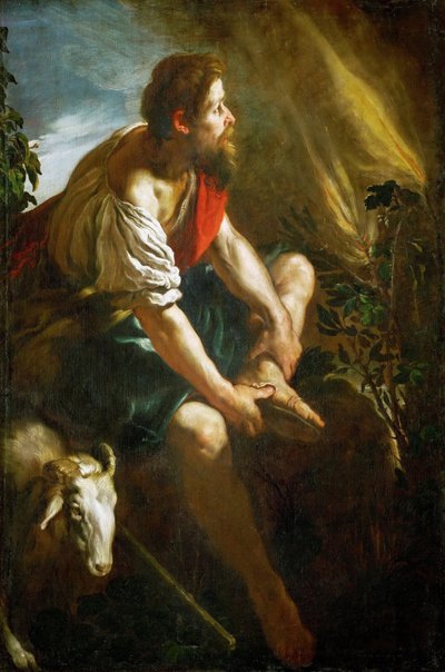 Moses before the Burning Bush by Domenico Fetti or Feti