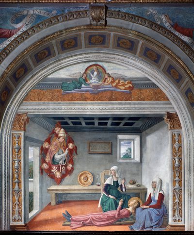 Announcement of Death to St. Fina by Saint Gregory the Great by Domenico Ghirlandaio