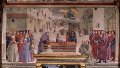 Resurrection of a Boy by St Francis by Domenico Ghirlandaio