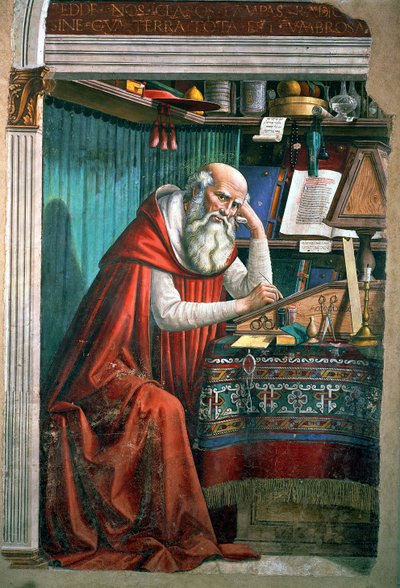 St. Jerome in his Study (detail) by Domenico Ghirlandaio