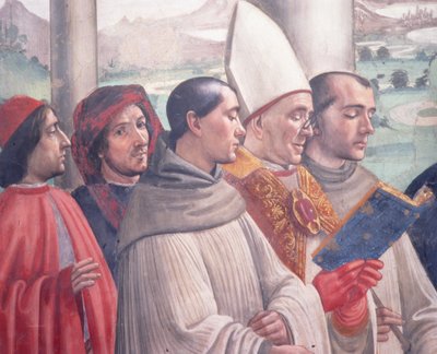 The Death of St. Francis, scene from the Cycle of the Life of St. Francis of Assisi, 1486 (detail) by Domenico Ghirlandaio