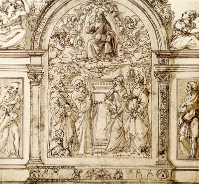 The Blessing Savior in the Clouds by Domenico Ghirlandaio
