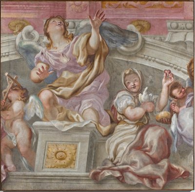 Group of Virtues: Faith, Desire towards God, Sincerity, Charity by Domenico I Piola