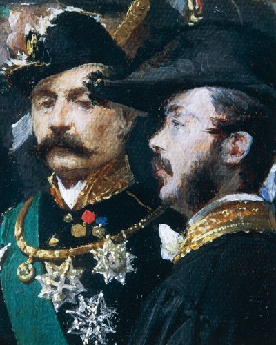 The Laying of the Cornerstone of the Galleria Vittorio Emanuele in Milan (detail) by Domenico Induno