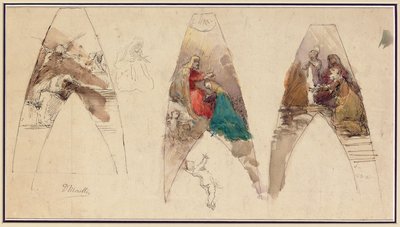 Sketches for an Altarpiece by Domenico Morelli
