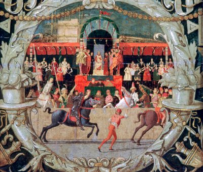 The Rape of the Sabines before the signal by Domenico Morone
