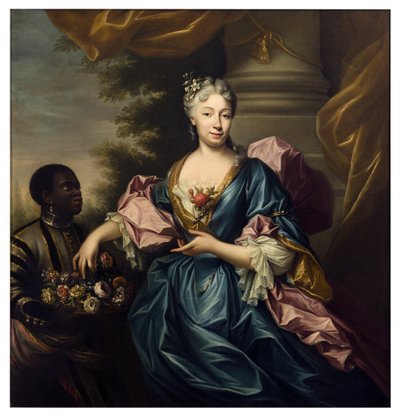 Portrait of Lady with Servant by Domenico Parodi