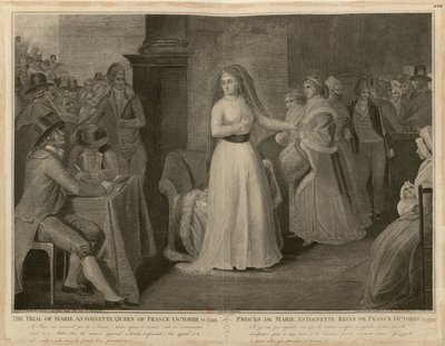 The Trial of Marie Antoinette, Queen of France, October 14, 1793 by Domenico Pellegrini
