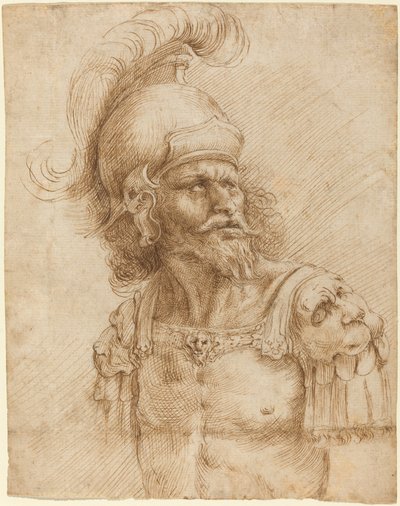 A Helmeted Soldier by Domenico Peruzzini