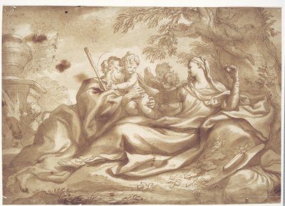 Rest on the Flight into Egypt by Domenico Piola