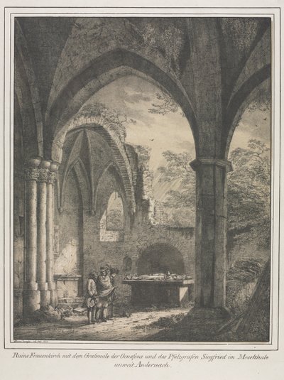 Notable Buildings of the Middle Ages in Germany: Ruins of the Church of the Virgin by Domenico Quaglio