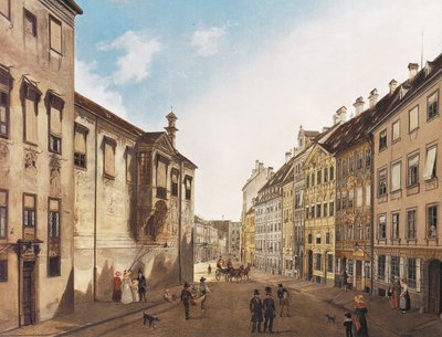 The Residence Street Towards Max-Joseph-Platz in 1826 by Domenico Quaglio the Younger