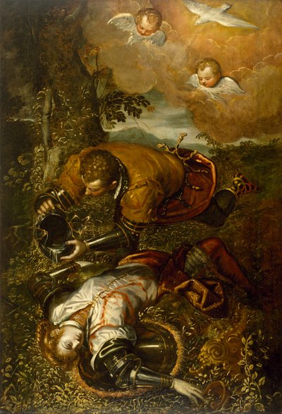 Tancred Baptizing Clorinda, c.1586-1600 by Domenico Robusti Tintoretto