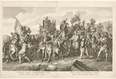 Military Procession with War Booty on a Cart by Domenico Rossetti