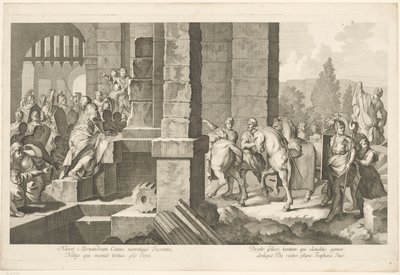 Military Procession Entering a Building (Triumphal Procession of Alexander the Great in Babylon series) by Domenico Rossetti