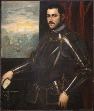 Portrait of a Venetian admiral by Domenico, Tintoretto