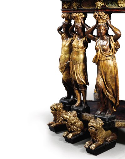 Louis XIV cabinet-on-stand by Domenico and Gobelins workshop (attr. to) Cucci