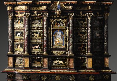 Louis XIV cabinet-on-stand by Domenico and Gobelins workshop (attr. to) Cucci