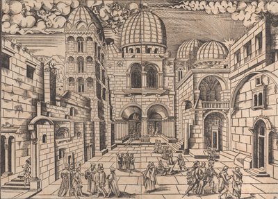 The Church of the Holy Sepulchre, Jerusalem by Domenico dalle Greche