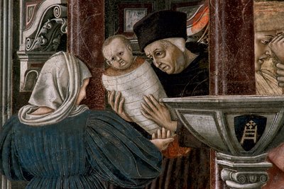 History of the Hospital: View of the Orphanage of Santa Maria della Scala in Siena (Detail) by Domenico di Bartolo