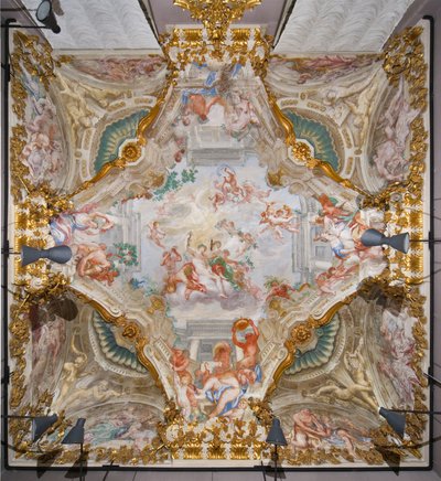 Ceiling with the allegory of Autumn, Bacchus, Hall of Autumn by Domenico the Elder Piola