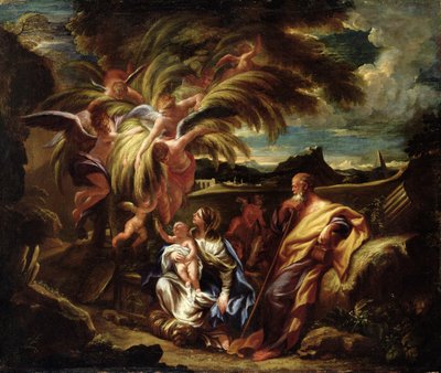 The Rest on the Flight into Egypt by Domenico the Elder Piola
