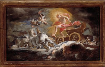 The Chariot of the Sun (Painting by Domenico Piola) by Domenico the Elder Piola
