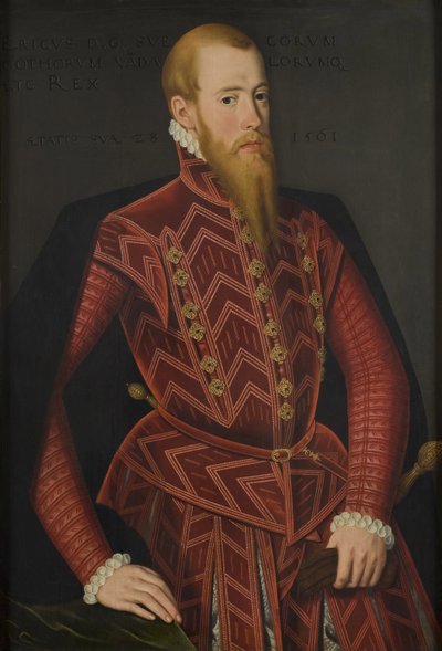 Portrait of King Eric XIV of Sweden (1533-1577) by Domenicus Verwilt