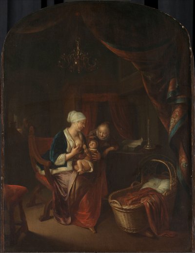A Mother Giving Her Child the Breast by Domenicus van Tol