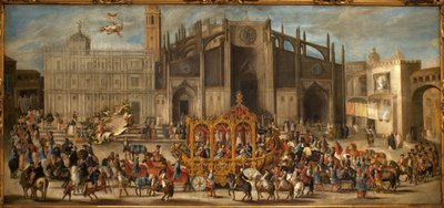 Carriage of the proclamation of the mask by Domingo Martinez
